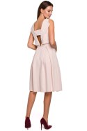 Sukienka Model K005 Beige - Makover Makover Sukienka Model K005 Beige - Makover Makover