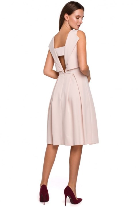 Sukienka Model K005 Beige - Makover Makover Sukienka Model K005 Beige - Makover Makover