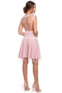 Sukienka Model K030 Powder Pink - Makover Makover Sukienka Model K030 Powder Pink - Makover Makover