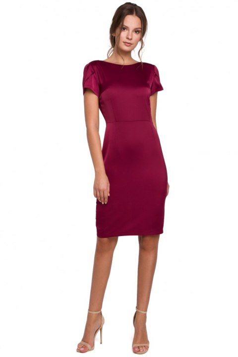 Sukienka Model K041 Bordo - Makover Makover Sukienka Model K041 Bordo - Makover Makover