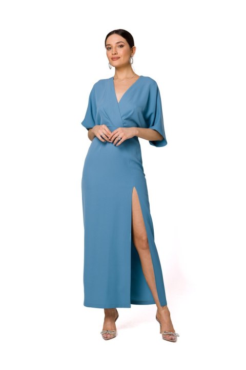 Sukienka Model K163 Cold Blue - Makover Makover Sukienka Model K163 Cold Blue - Makover Makover