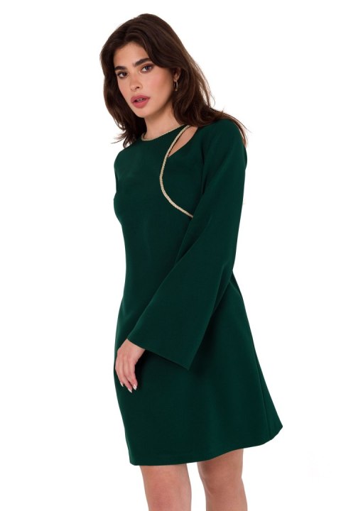 Sukienka Model K181 Bottle Green - Makover Makover Sukienka Model K181 Bottle Green - Makover Makover