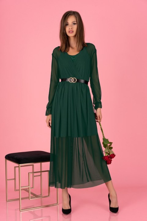 Sukienka Model Mariedam Dark Green - Merribel Merribel Sukienka Model Mariedam Dark Green - Merribel Merribel