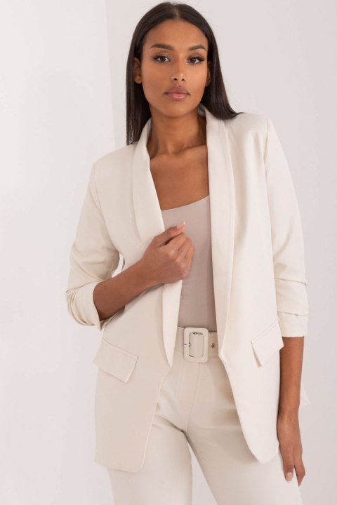Marynarka Model TW-ZT-BI-24155a.01X Light Beige - Och Bella Och Bella Marynarka Model TW-ZT-BI-24155a.01X Light Beige - Och Bella Och Bella