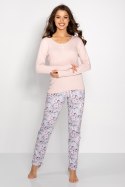 Piżama Damska Model Margarita Pink/Grey - Momenti Per Me Momenti Per Me Piżama Damska Model Margarita Pink/Grey - Momenti Per Me Momenti Per Me