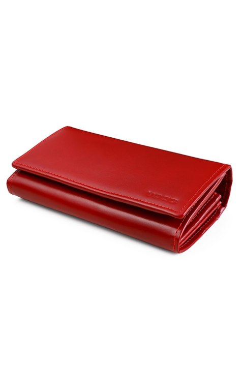 Portfel damski ze skóry duży PPD3 Red - Verosoft Verosoft Portfel damski ze skóry duży PPD3 Red - Verosoft Verosoft