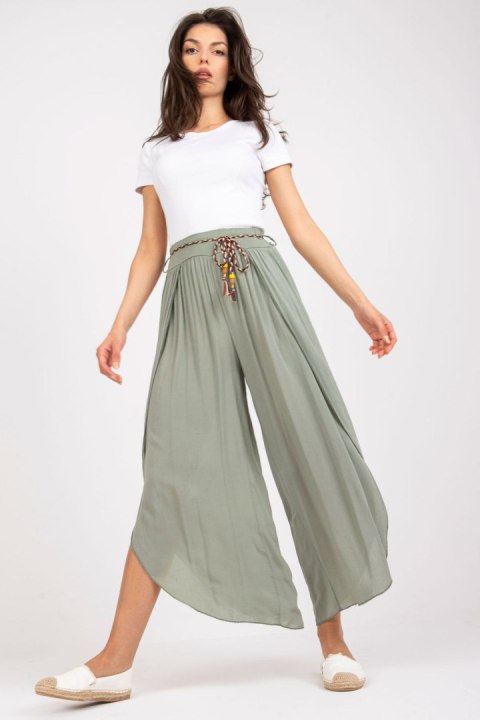 Spodnie Damskie Model TW-SP-BI-81378.24P Khaki - Och Bella Och Bella Spodnie Damskie Model TW-SP-BI-81378.24P Khaki - Och Bella Och Bella