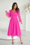 Sukienka Model 269-17 Pink Neon - Bicotone Bicotone Sukienka Model 269-17 Pink Neon - Bicotone Bicotone
