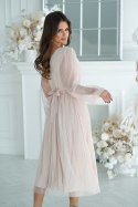 Sukienka Model 269-21 Beige - Bicotone Bicotone Sukienka Model 269-21 Beige - Bicotone Bicotone