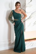 Sukienka Model 296-13 Bottle Green - Bicotone Bicotone Sukienka Model 296-13 Bottle Green - Bicotone Bicotone