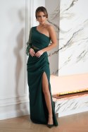 Sukienka Model 296-13 Bottle Green - Bicotone Bicotone Sukienka Model 296-13 Bottle Green - Bicotone Bicotone
