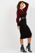 Sukienka Model TW-SK-BE-1540.22 Balck/Red - Och Bella Och Bella Sukienka Model TW-SK-BE-1540.22 Balck/Red - Och Bella Och Bella