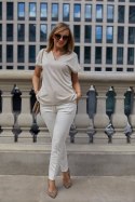 Bluzka Model M386/1 Lurex/Beige - La Aurora La Aurora Bluzka Model M386/1 Lurex/Beige - La Aurora La Aurora