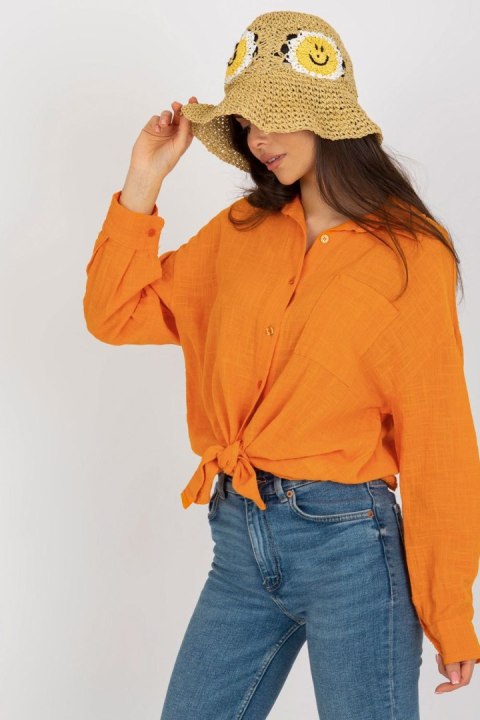 Koszula Damska Model TW-KS-BI-26698.50 Orange - Och Bella Och Bella Koszula Damska Model TW-KS-BI-26698.50 Orange - Och Bella Och Bella