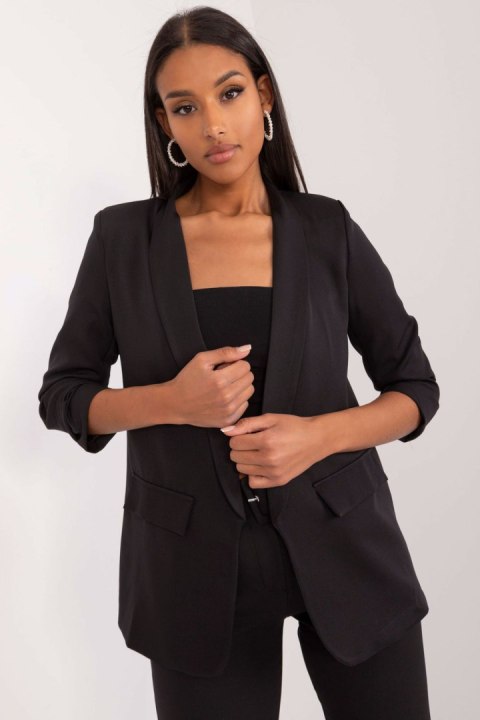 Marynarka Model TW-ZT-BI-24155a.01X Black - Och Bella Och Bella Marynarka Model TW-ZT-BI-24155a.01X Black - Och Bella Och Bella