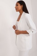 Marynarka Model TW-ZT-BI-27192.44P White - Och Bella Och Bella Marynarka Model TW-ZT-BI-27192.44P White - Och Bella Och Bella