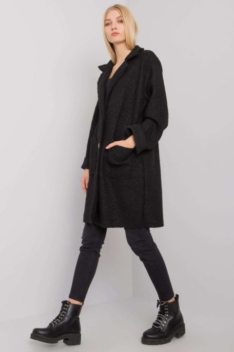 Płaszcz Damski Model TW-PL-BI-21717.40P Black - Och Bella Och Bella Płaszcz Damski Model TW-PL-BI-21717.40P Black - Och Bella Och Bella