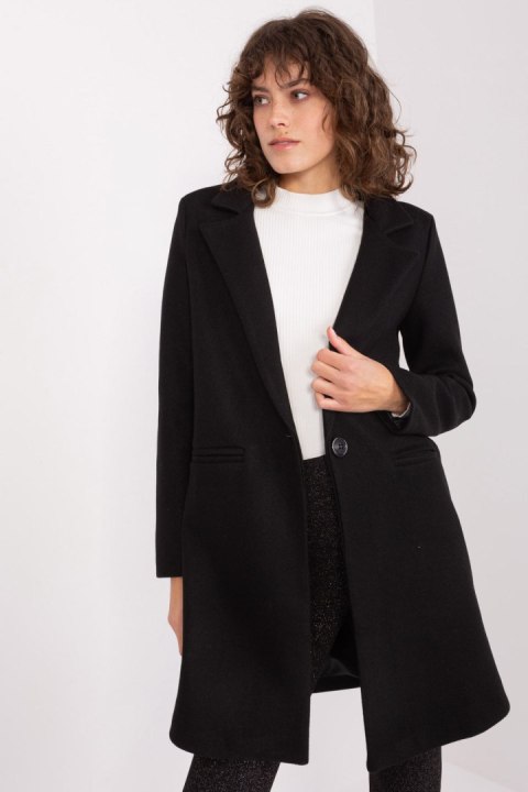 Płaszcz Damski Model TW-PL-BI-23314.00P Black - Och Bella Och Bella Płaszcz Damski Model TW-PL-BI-23314.00P Black - Och Bella Och Bella