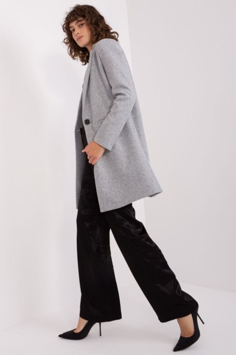 Płaszcz Damski Model TW-PL-BI-23314.00P Grey - Och Bella Och Bella Płaszcz Damski Model TW-PL-BI-23314.00P Grey - Och Bella Och Bella