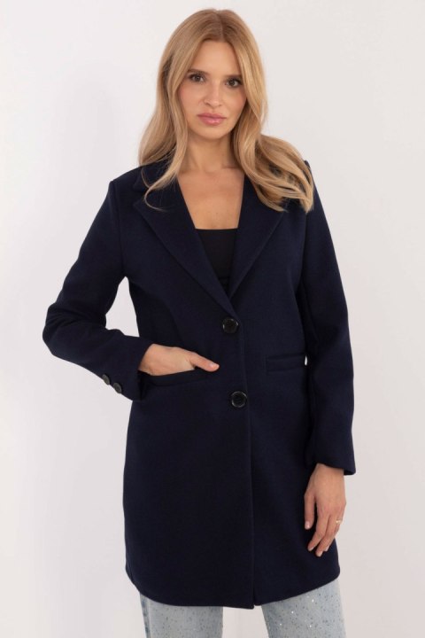Płaszcz Damski Model TW-PL-BI-25533.18 Navy - Och Bella Och Bella Płaszcz Damski Model TW-PL-BI-25533.18 Navy - Och Bella Och Bella