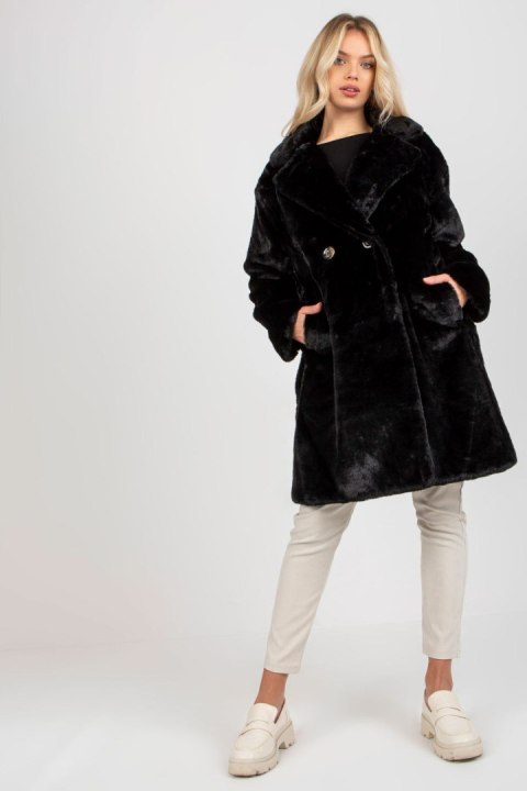 Płaszcz Model TW-PL-2118.95P Black - Och Bella Och Bella Płaszcz Model TW-PL-2118.95P Black - Och Bella Och Bella