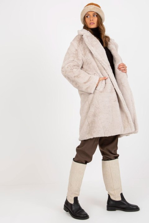 Płaszcz Model TW-PL-2118.95P Light Beige - Och Bella Och Bella Płaszcz Model TW-PL-2118.95P Light Beige - Och Bella Och Bella