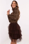 Spódnica Model TW-SD-BI-0517.84 Dark Brown - Och Bella Och Bella Spódnica Model TW-SD-BI-0517.84 Dark Brown - Och Bella Och Bella