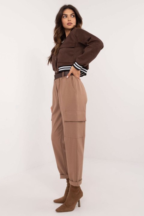 Spodnie Damskie Model TW-SP-BI-6-1313.47 Light Brown - Och Bella Och Bella Spodnie Damskie Model TW-SP-BI-6-1313.47 Light Brown - Och Bella Och Bella