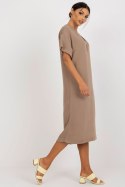 Sukienka Model TW-SK-BE-AZ101.40P Dark Beige - Och Bella Och Bella Sukienka Model TW-SK-BE-AZ101.40P Dark Beige - Och Bella Och Bella