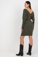 Sukienka Model TW-SK-BE-BQ183.19 Khaki - Och Bella Och Bella Sukienka Model TW-SK-BE-BQ183.19 Khaki - Och Bella Och Bella