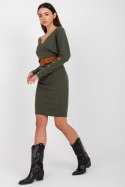 Sukienka Model TW-SK-BE-BQ183.19 Khaki - Och Bella Och Bella Sukienka Model TW-SK-BE-BQ183.19 Khaki - Och Bella Och Bella