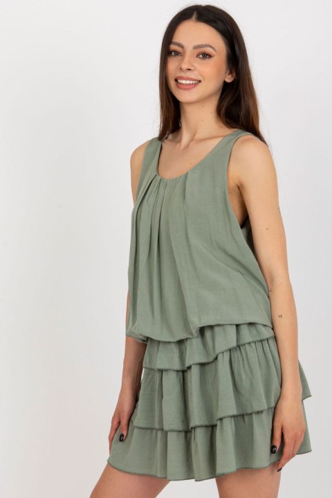 Sukienka Model TW-SK-BI-8139.44 Khaki - Och Bella Och Bella Sukienka Model TW-SK-BI-8139.44 Khaki - Och Bella Och Bella
