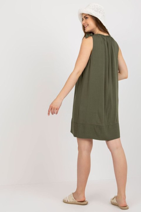 Sukienka Model TW-SK-BI-89923.29 Khaki - Och Bella Och Bella Sukienka Model TW-SK-BI-89923.29 Khaki - Och Bella Och Bella
