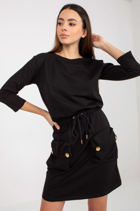 Sukienka Model TW-SK-OB-037.20 Black - Och Bella Och Bella Sukienka Model TW-SK-OB-037.20 Black - Och Bella Och Bella