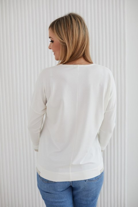 Sweter Damski Model M403/3 Ecru/Beige - La Aurora La Aurora Sweter Damski Model M403/3 Ecru/Beige - La Aurora La Aurora