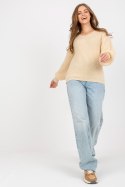 Sweter Damski Model TW-SW-BI-9029.84 Beige - Och Bella Och Bella Sweter Damski Model TW-SW-BI-9029.84 Beige - Och Bella Och Bella
