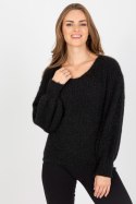 Sweter Damski Model TW-SW-BI-9029.84 Black - Och Bella Och Bella Sweter Damski Model TW-SW-BI-9029.84 Black - Och Bella Och Bella