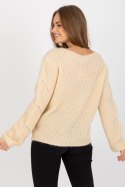 Sweter Damski Model TW-SW-BI-9030.08 Beige - Och Bella Och Bella Sweter Damski Model TW-SW-BI-9030.08 Beige - Och Bella Och Bella