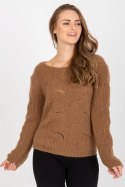 Sweter Damski Model TW-SW-BI-9030.08 Brown - Och Bella Och Bella Sweter Damski Model TW-SW-BI-9030.08 Brown - Och Bella Och Bella
