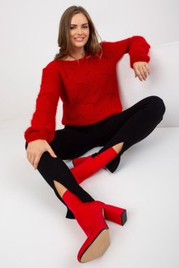 Sweter Damski Model TW-SW-BI-9030.08 Dark Red - Och Bella Och Bella