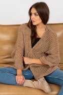 Sweter Damski Model TW-SW-BI-M2202.29X Dark Beige - Och Bella Och Bella Sweter Damski Model TW-SW-BI-M2202.29X Dark Beige - Och Bella Och Bella