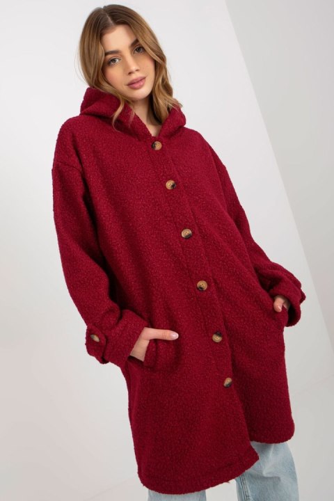 Płaszcz Damski Model RV-PL-8449.98P Bordo - Relevance Relevance