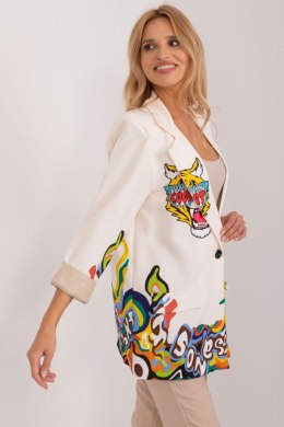 Marynarka Model DHJ-MA-18525-7.67 Ecru - Italy Moda Italy Moda