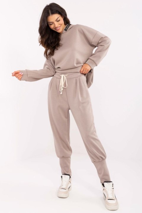 Spodnie Dresowe Model MI-SP-61700.80P Dark Beige - Italy Moda Italy Moda Spodnie Dresowe Model MI-SP-61700.80P Dark Beige - Italy Moda Italy Moda