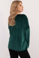 Bluzka Model DHJ-BZ-19916.03P Dark Green - Italy Moda Italy Moda Bluzka Model DHJ-BZ-19916.03P Dark Green - Italy Moda Italy Moda
