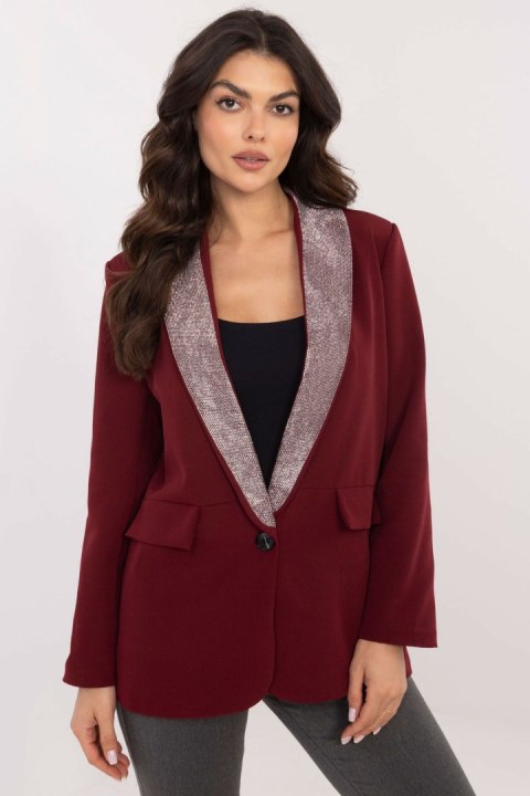 Marynarka Model DHJ-MA-19926.85P Bordo - Italy Moda Italy Moda Marynarka Model DHJ-MA-19926.85P Bordo - Italy Moda Italy Moda