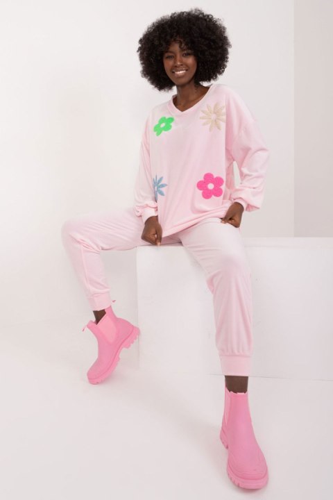 Spodnie Komplet Model DHJ-KMPL-8655.05 Light Pink - Italy Moda Italy Moda Spodnie Komplet Model DHJ-KMPL-8655.05 Light Pink - Italy Moda Italy Moda