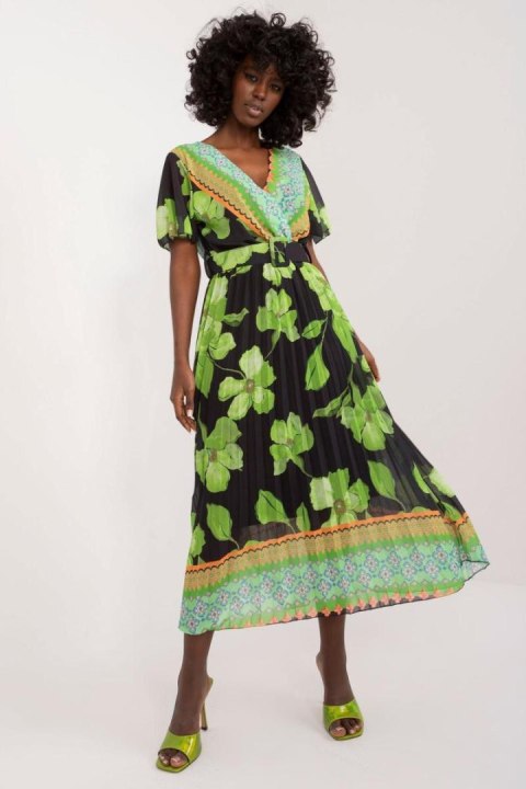 Sukienka Model DHJ-SK-11331-5.19 Black/Green - Italy Moda Italy Moda Sukienka Model DHJ-SK-11331-5.19 Black/Green - Italy Moda Italy Moda