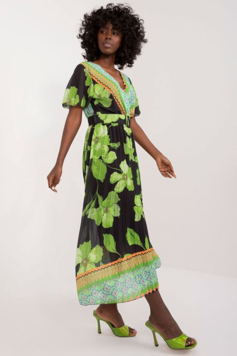 Sukienka Model DHJ-SK-11331-5.19 Black/Green - Italy Moda Italy Moda Sukienka Model DHJ-SK-11331-5.19 Black/Green - Italy Moda Italy Moda