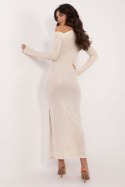 Sukienka Model DHJ-SK-20093.17 Light Beige - Italy Moda Italy Moda Sukienka Model DHJ-SK-20093.17 Light Beige - Italy Moda Italy Moda